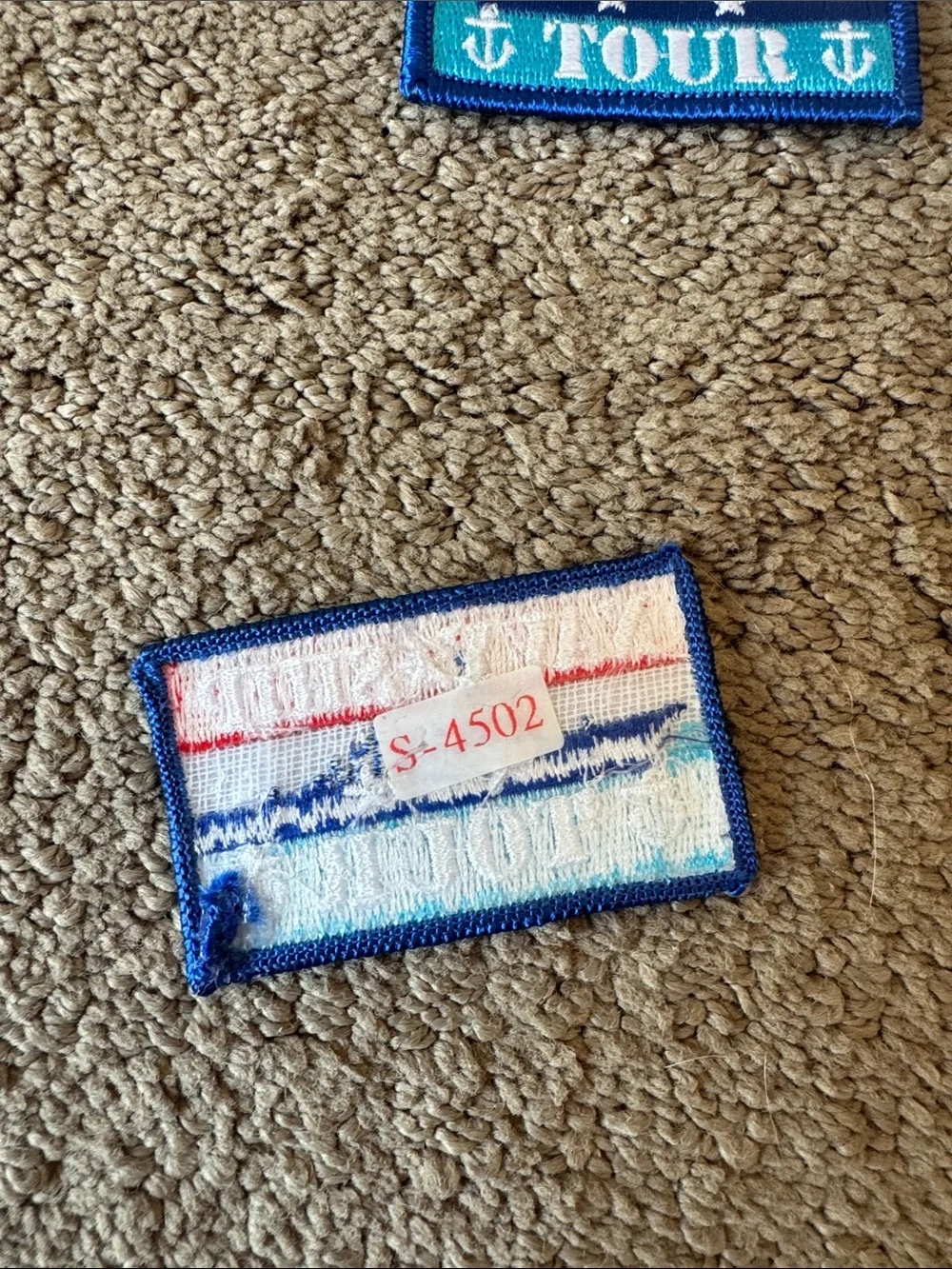 Navy Ship Tour Embroidered Patch - Blue/Red